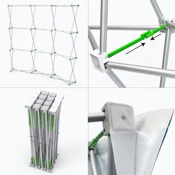 Straight Velcro pop-up display