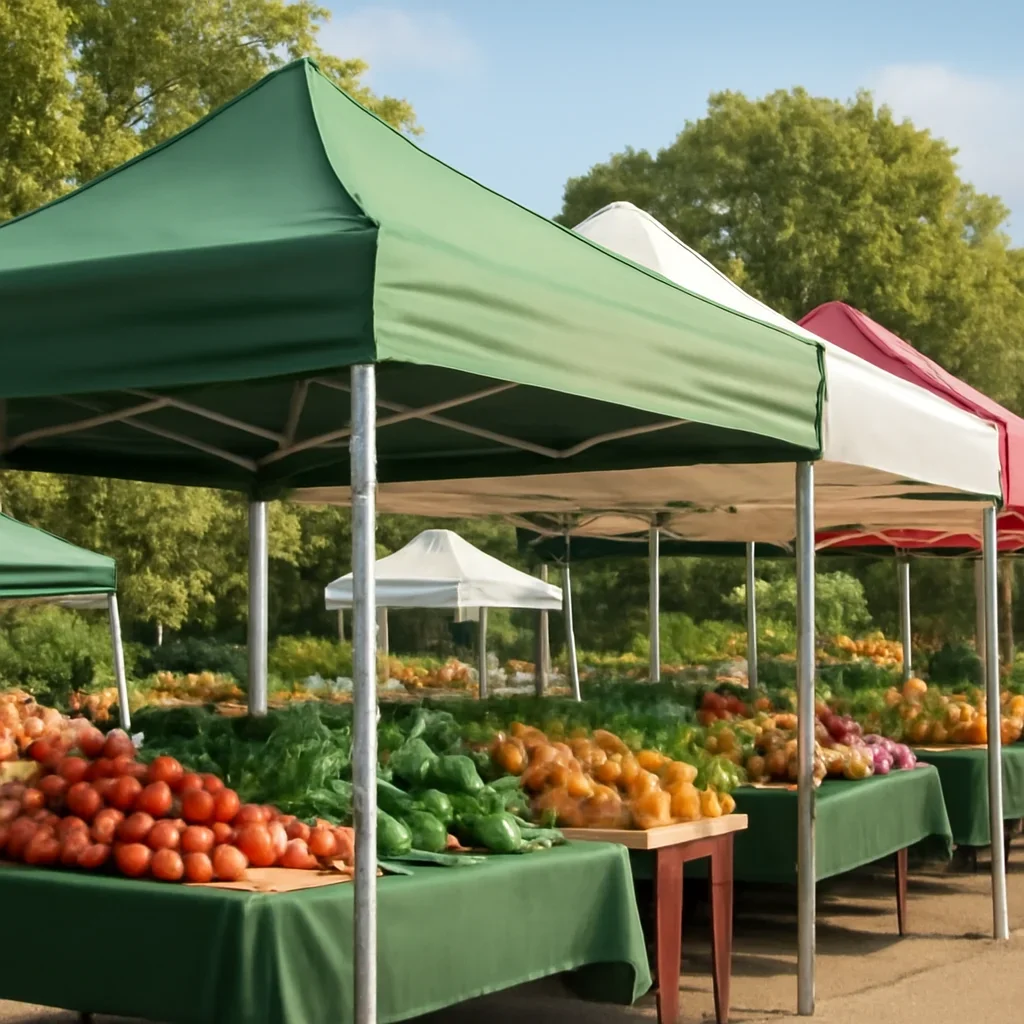 Detailed view related to farmers market canopy tents